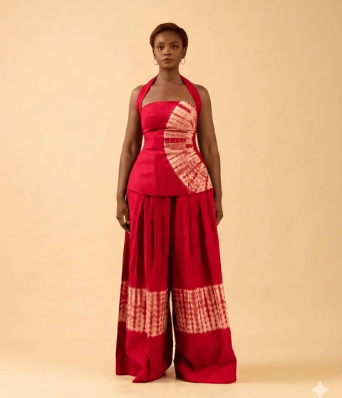 Rinni Adire set - Red