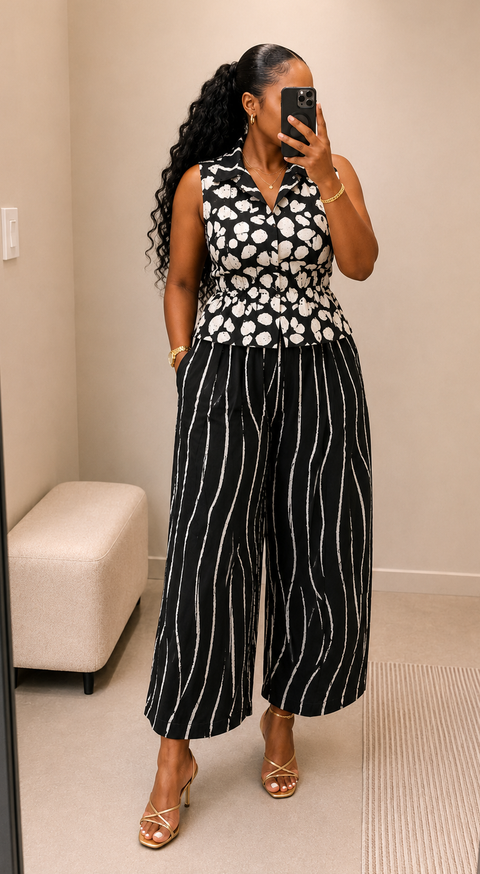 Adire bubble pant set