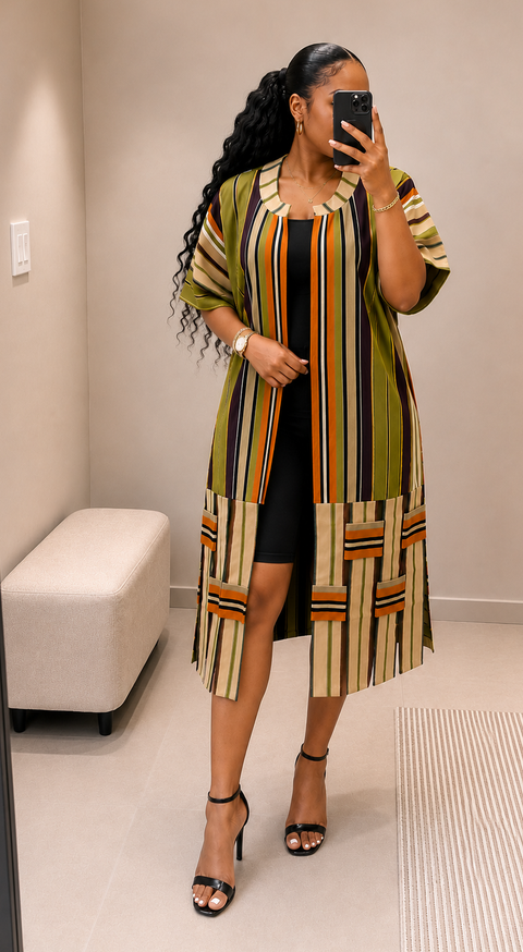 Asooke patch kimono