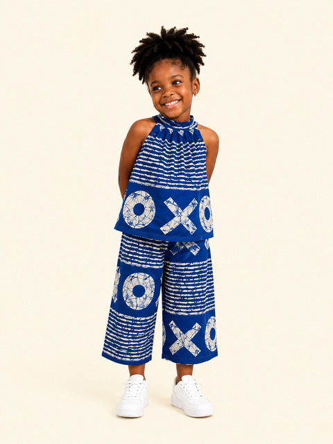 Beach Day Set – Girls Adire Culotte Set