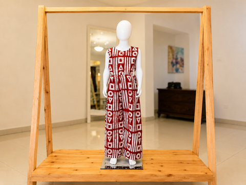 Oma Jumpsuit - Tribal Red