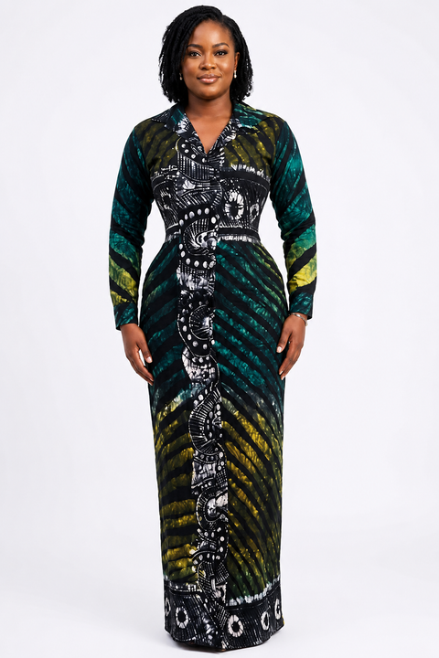 Hannah Shirt dress - Green