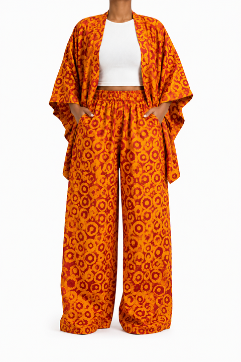 Abeni Kimono set - Orange