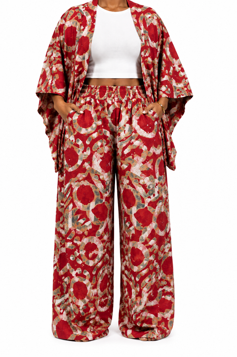 Abeni Kimono set - Red