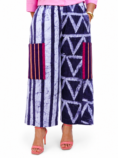 Adire 3-quarter pants