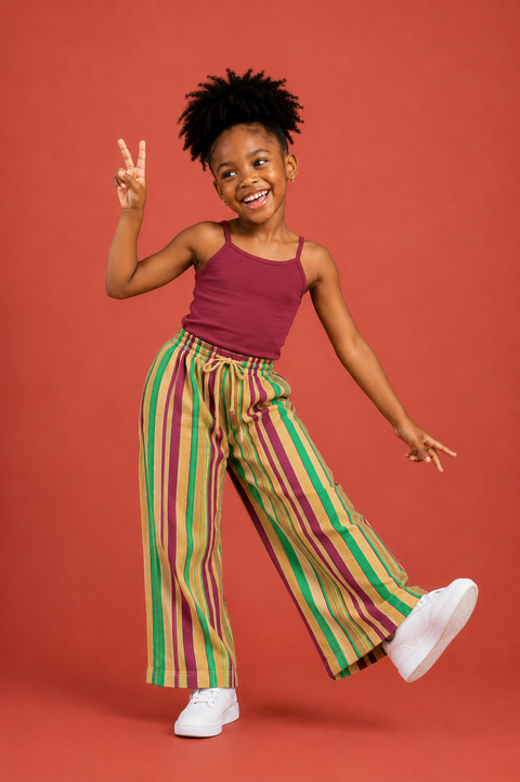 Girls' Aso Oke Trousers