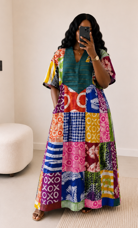 Adire Patchwork Boubou