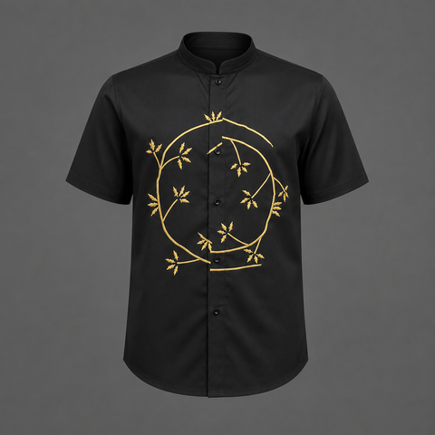 Black monogram shirt