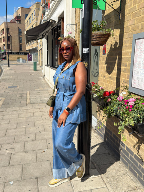 Denim Two Piece Set
