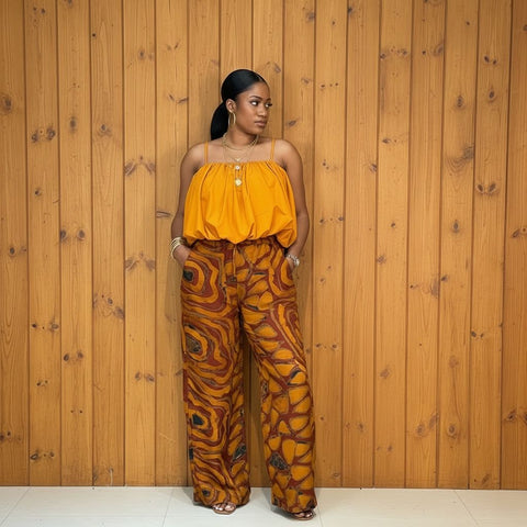 Rema Pant and Bubble top set