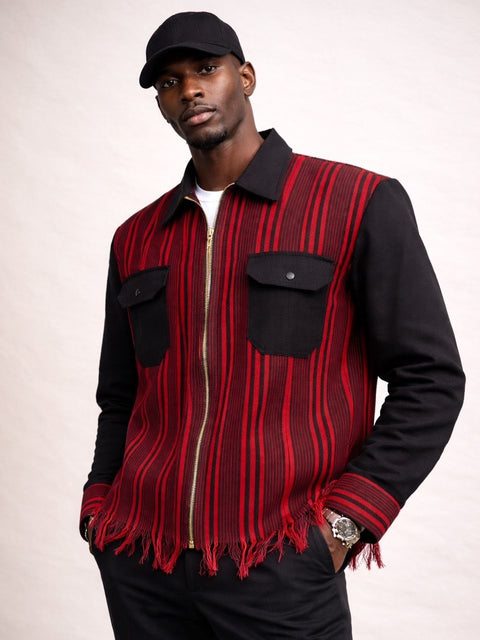 Aso-oke jacket - Red