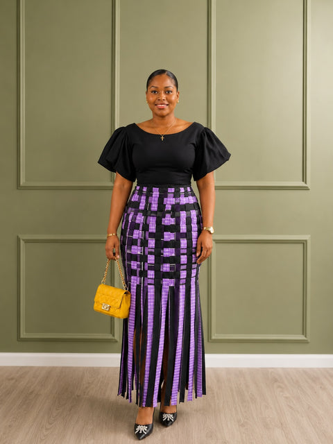 Aso-oke woven skirt