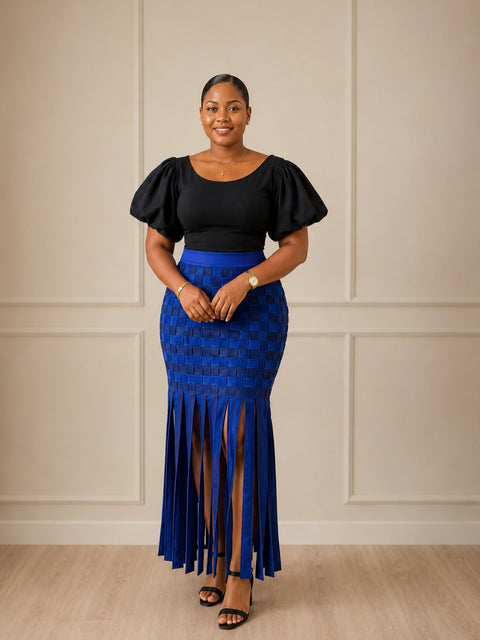 Aso-oke woven skirt
