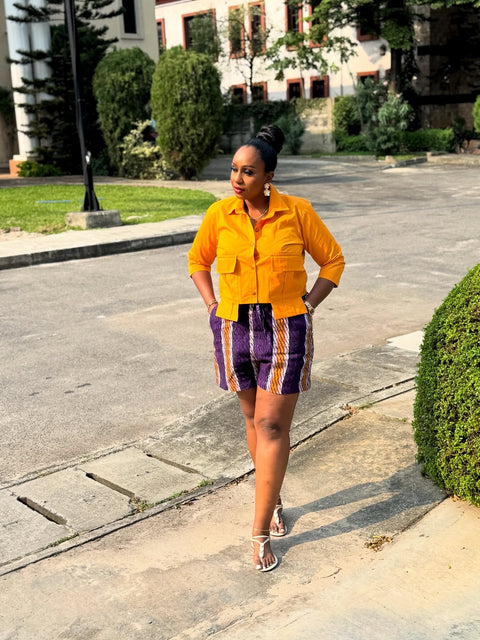 Aso-oke shorts
