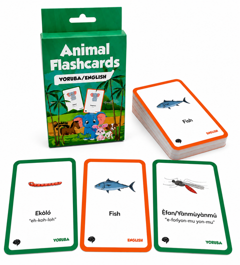 Animal flash cards - Yoruba
